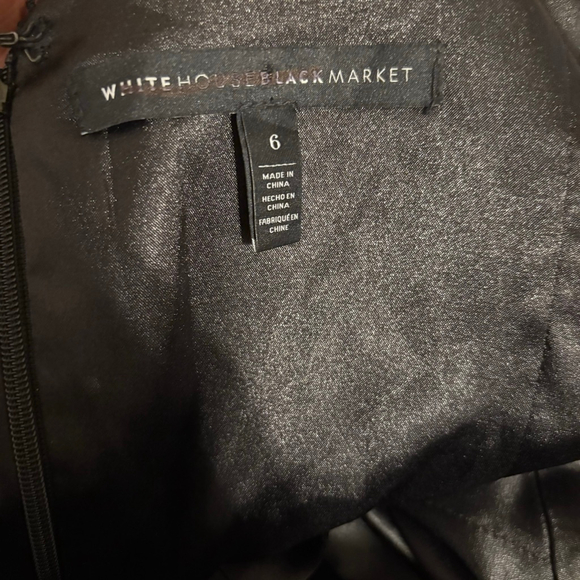 White House Black Market Black Lace Floral Tiered Mini Dress Size 6 - Picture 9 of 9